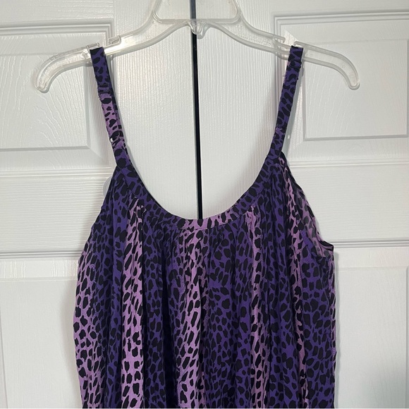 Island Planet women’s 2 toned purple animal print dress loose fit - Picture 3 of 11